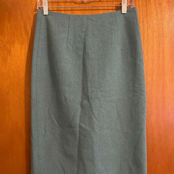 Vintage Rebecca Taylor Wool Tweed Pencil Skirt Size 6 - Picture 1 of 5